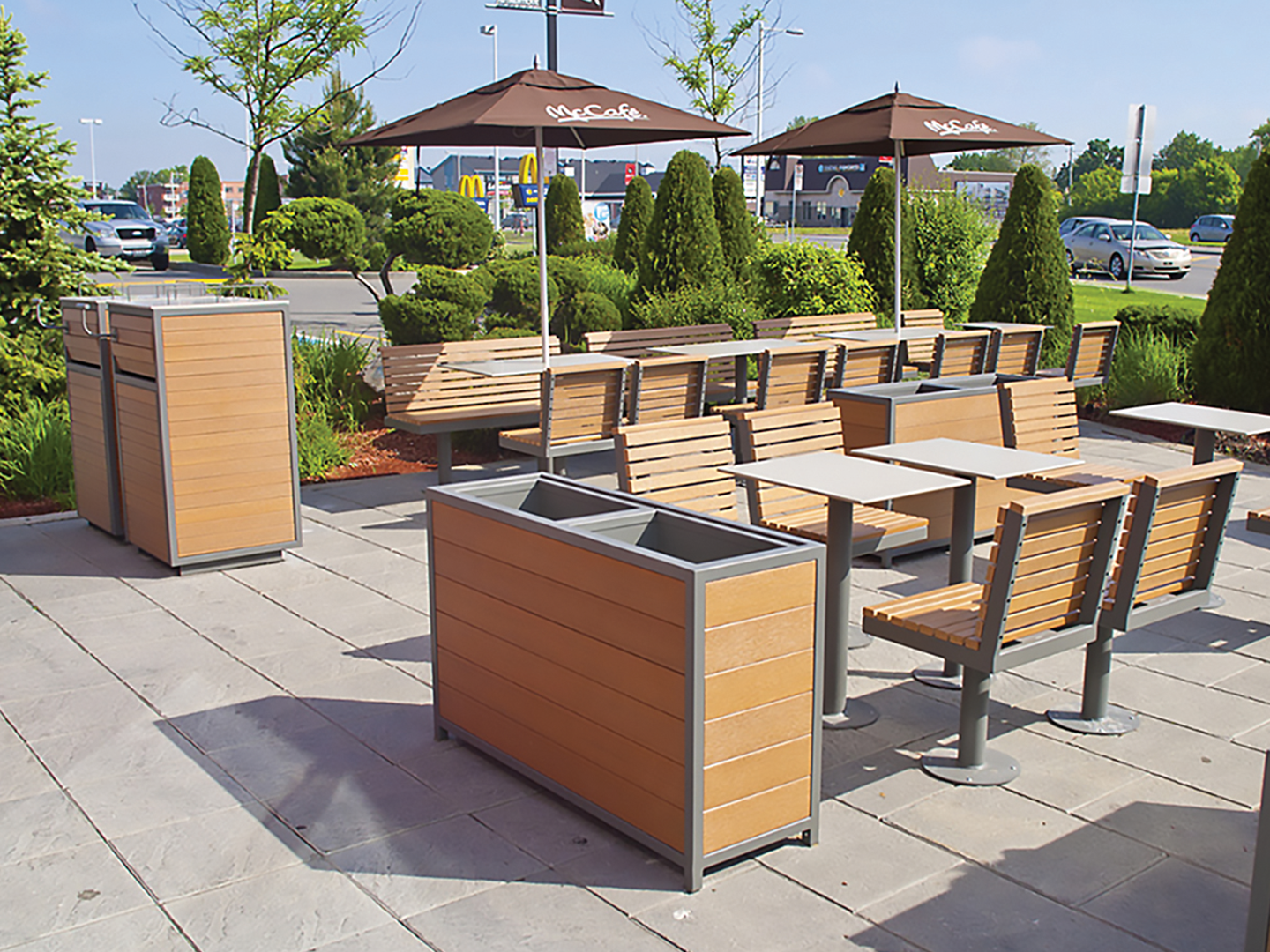 Exterior Restaurant Installation - Custom Dining Furniture - Exterior Restaurant Design - Custom Furniture