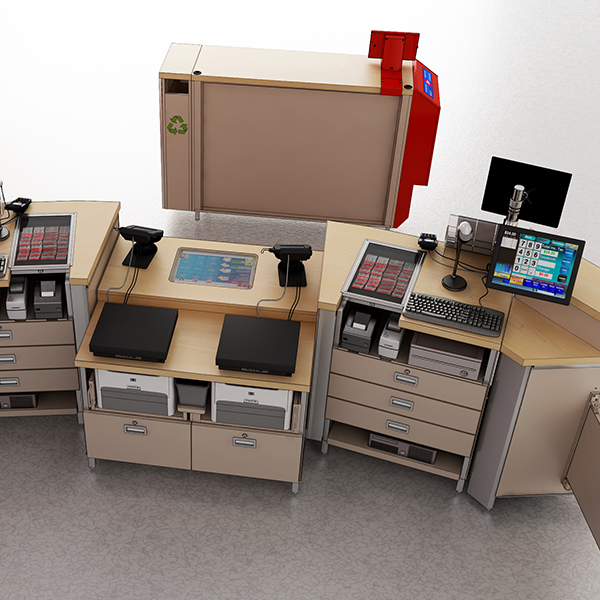 Custom Post Office Furniture Canada Post Store Design- Custom Store-in-Store Retail Furniture - Post Office Desk
