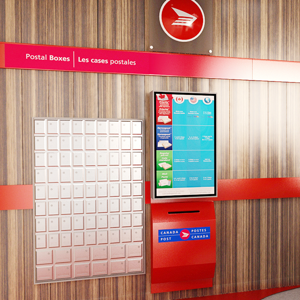 Custom postal Boxes Canada post Corporation Store Design - Custom postal Boxes