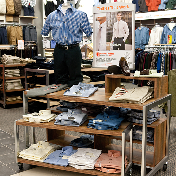 Custom Retail Furniture Mark's Store Design - Custom Retail Furniture - Fashion Display Tables