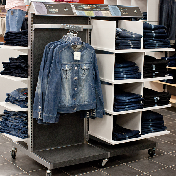 Custom Retail Furniture Mark's Store Design - Custom Retail Furniture - Movable Fashion Display Unit