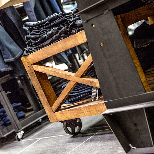Custom Retail Furniture Mark's Store Design - Custom Retail Furniture - Movable Fashion Display Tables