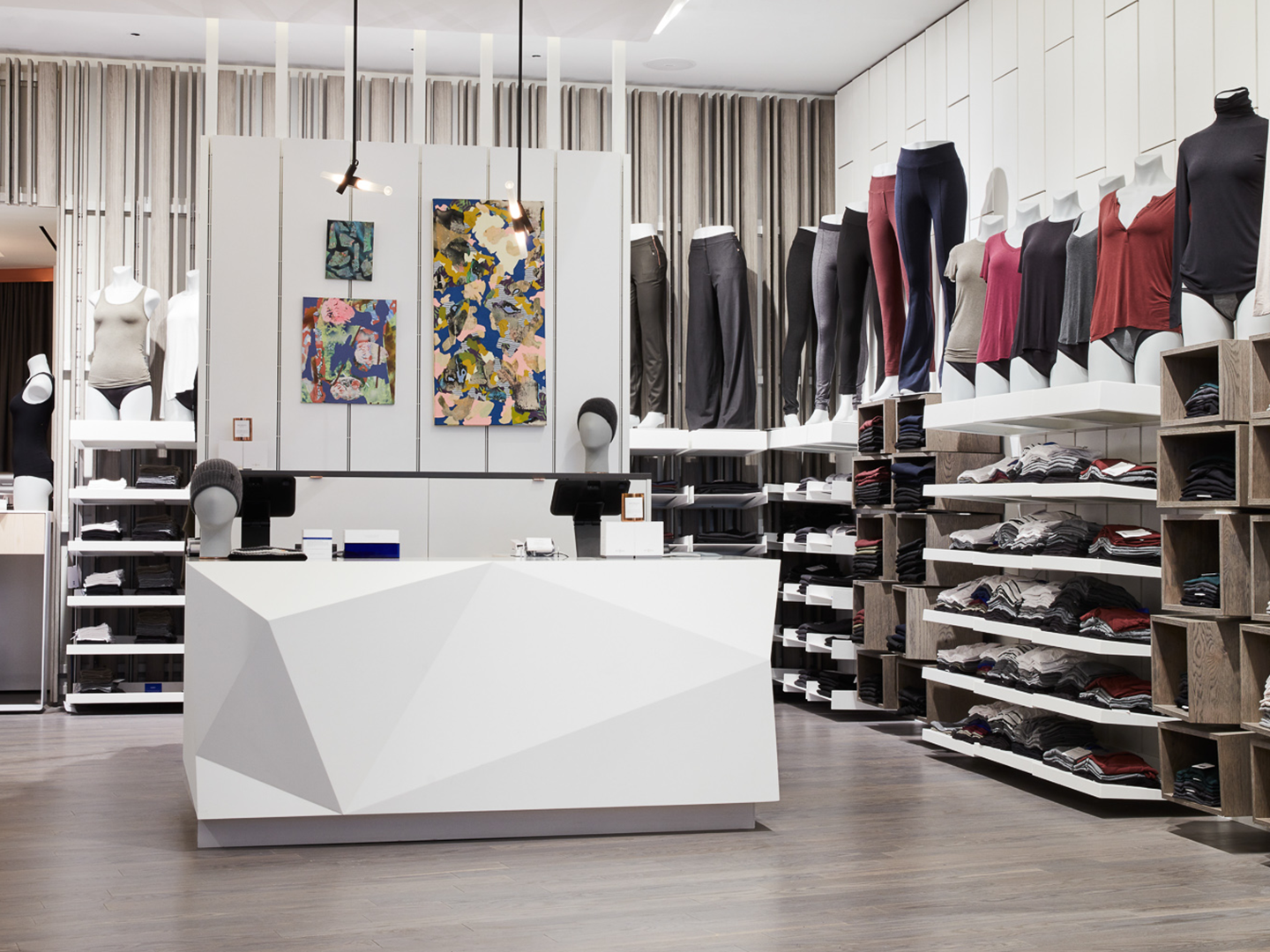 Kit & Ace Store Design - Custom Retail Fixtures - Wall Shelving - Retail Shelving - Retail Display Shelves
