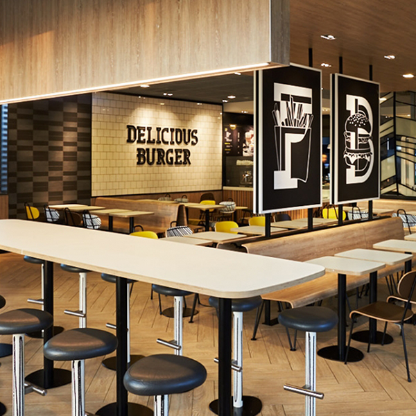 Restaurant Installation - Custom Hospitality Furniture McDonald's Alphabet Restaurant Installation - Custom Hospitality Furniture