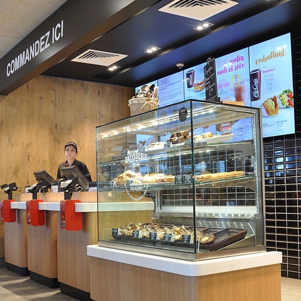 Restaurant Installation - Custom Hospitality Furniture McDonald's Alphabet Restaurant Installation - Custom Hospitality Furniture