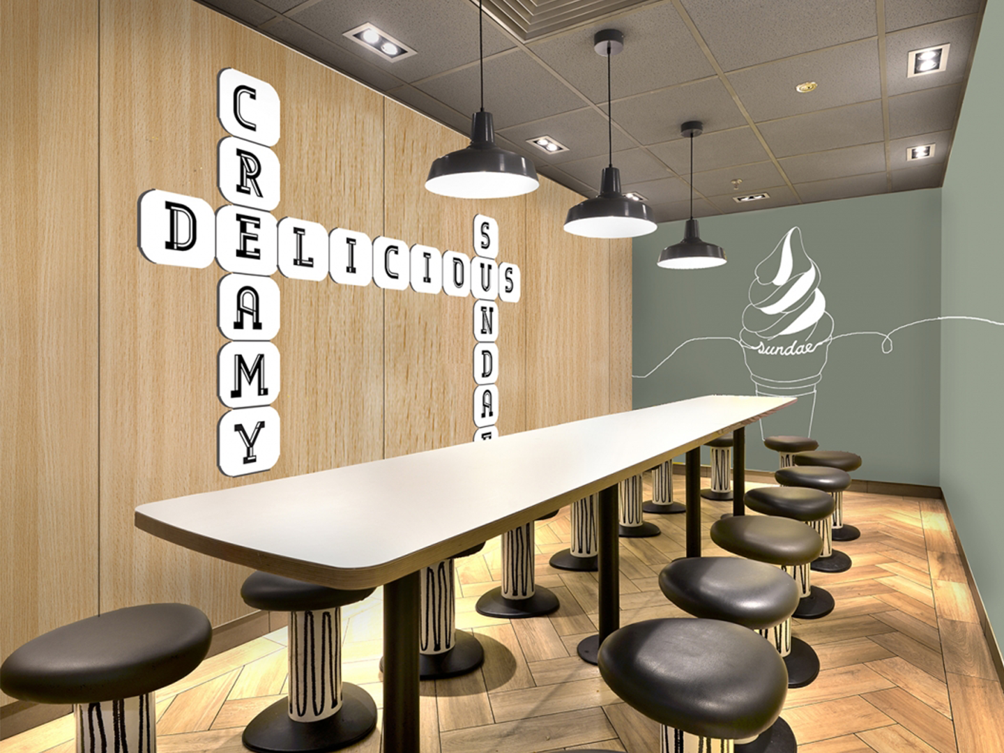 Restaurant Design - Custom Restaurant Furniture - McDonald's Alphabet - Custom Fixtures - Custom Furniture