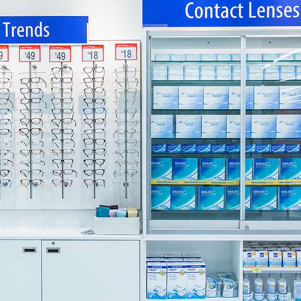 Custom Optical Furniture Walmart Store Design - Custom Optical Display for glasses and contact lenses