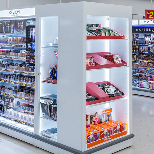 Custom Cosmetics Gondola Endcap Walmart Store Design - Custom Cosmetics Gondola Endcap