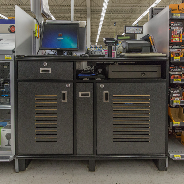Walmart Store Design - Custom Lock-up Cash Desk