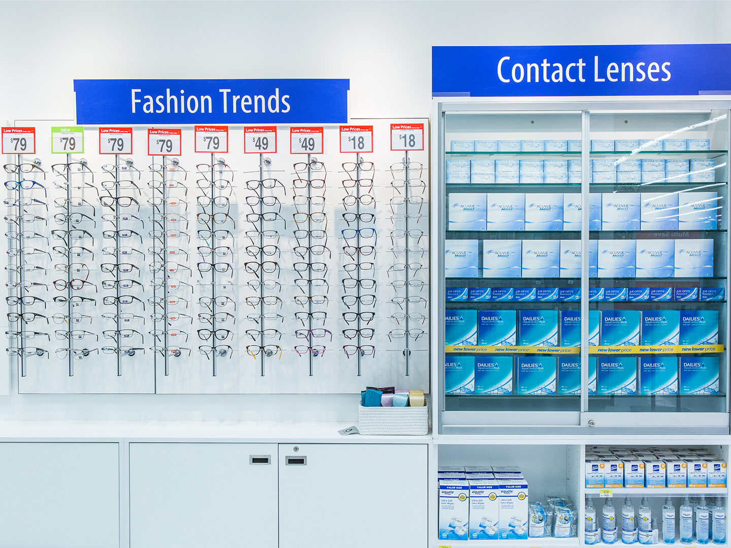 Walmart Store Design - Custom Optical Display - Glasses Display - Contact Lense Display - Eyeglasses Display