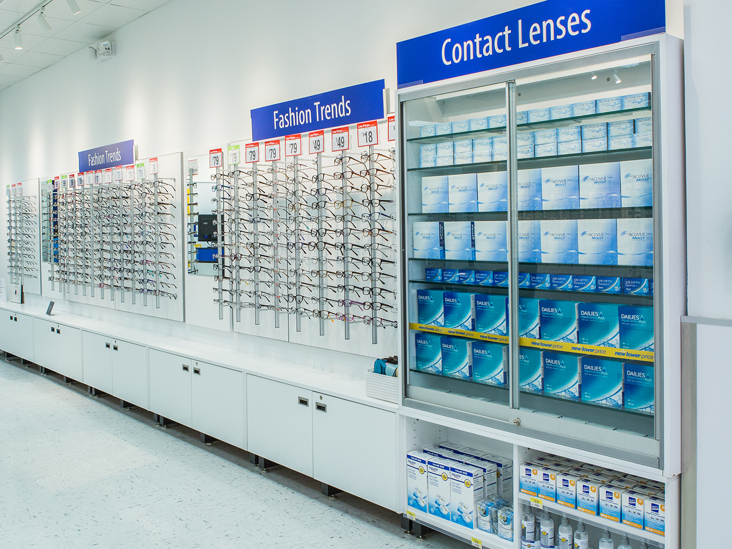 Walmart Store Design - Custom Optical Display - Glasses Display - Contact Lense Display - Eyeglass Display