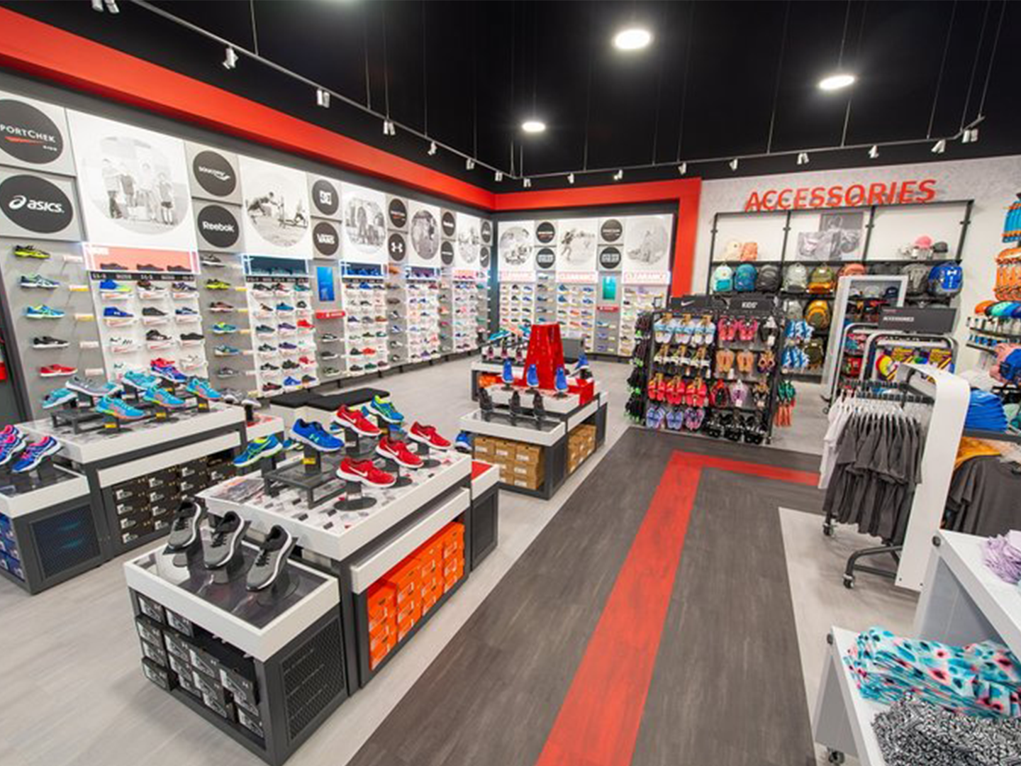 Sport Chek Store Design - Custom Retail Shoe Display - Custom Fixtures - Retail