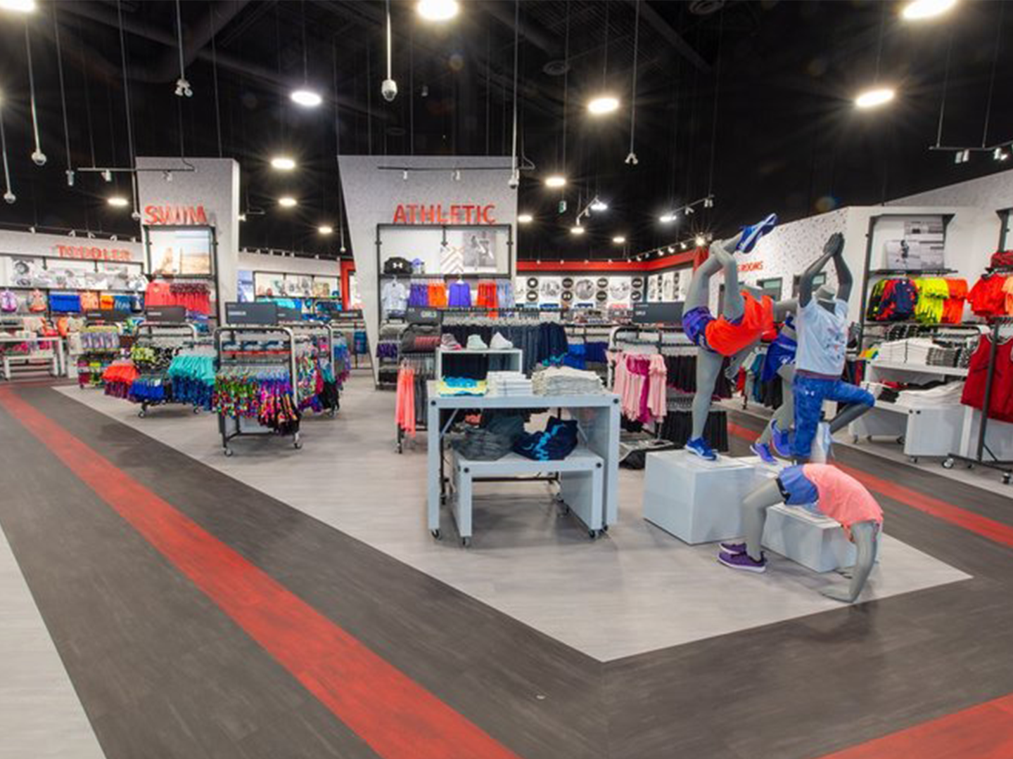 Sport Chek Kids Store Design - Visual Merchnadising - Custom Display Tables - Mannequin Installation - Custom Fixtures - Retail