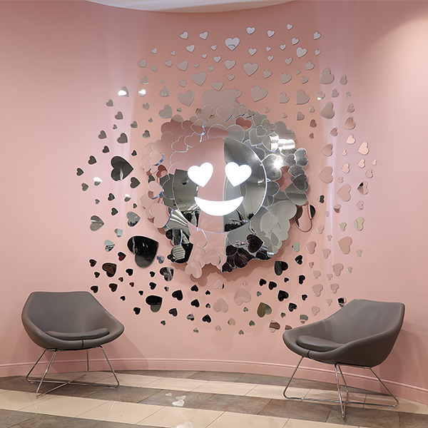 Custom Visual Merchandising Macy's Store Design - Custom Visual Merchandising - Custom Mirror and seating