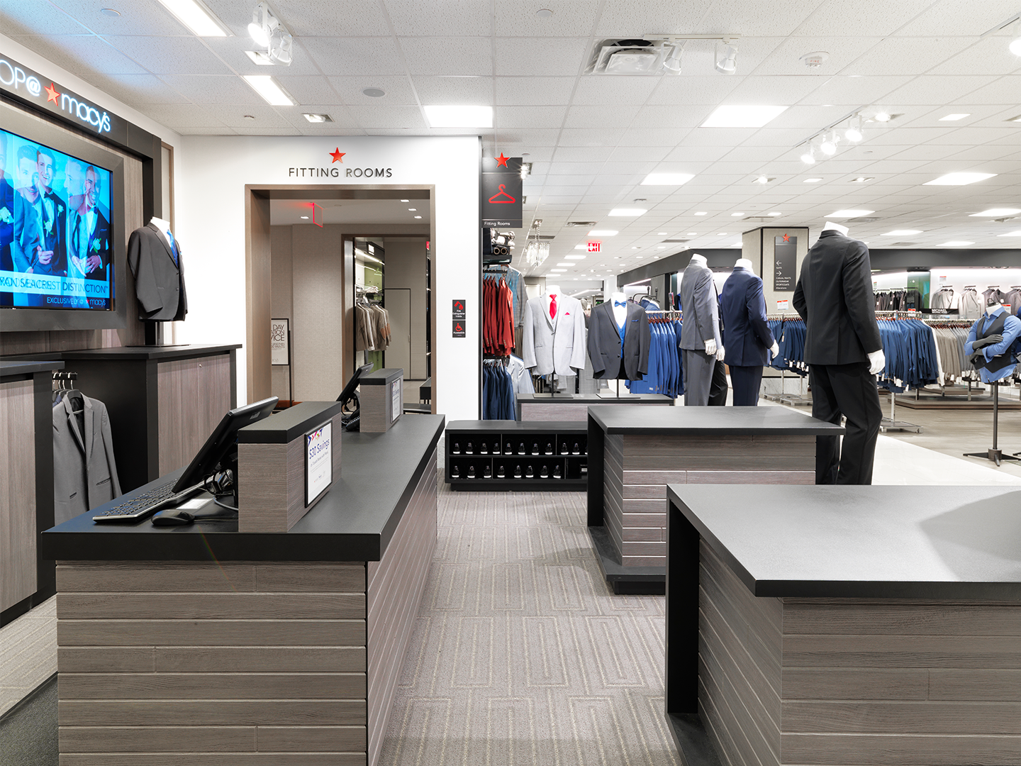 Tuxshop Store Design - Custom Display Fixture Shop-in-Shop with Cashwrap - Shop-in Shop - Display Fixtures - Retail