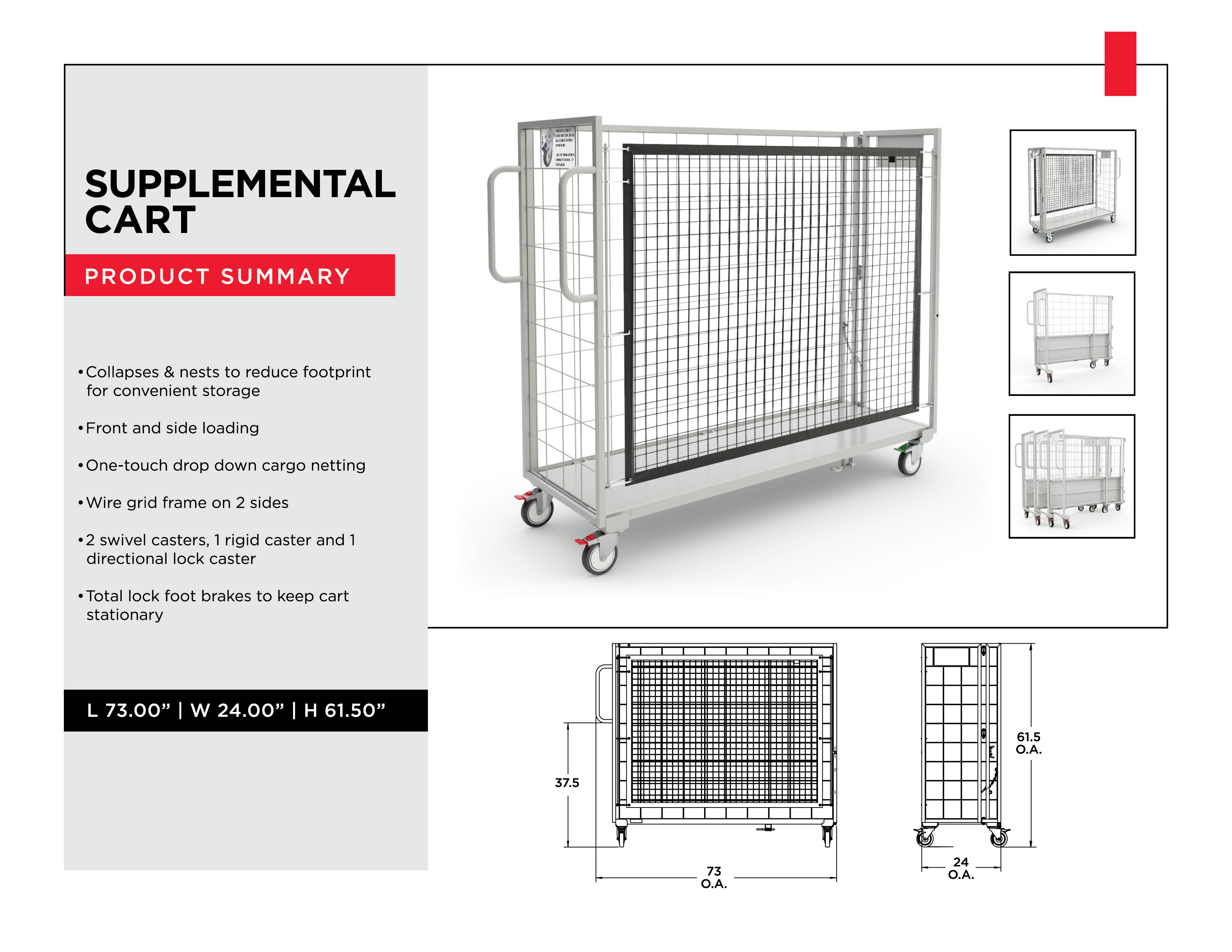 Industrial Sorting Carts - Supplemental Cart - Material Handling Solutions - Material Handling Equipment - Material Handling