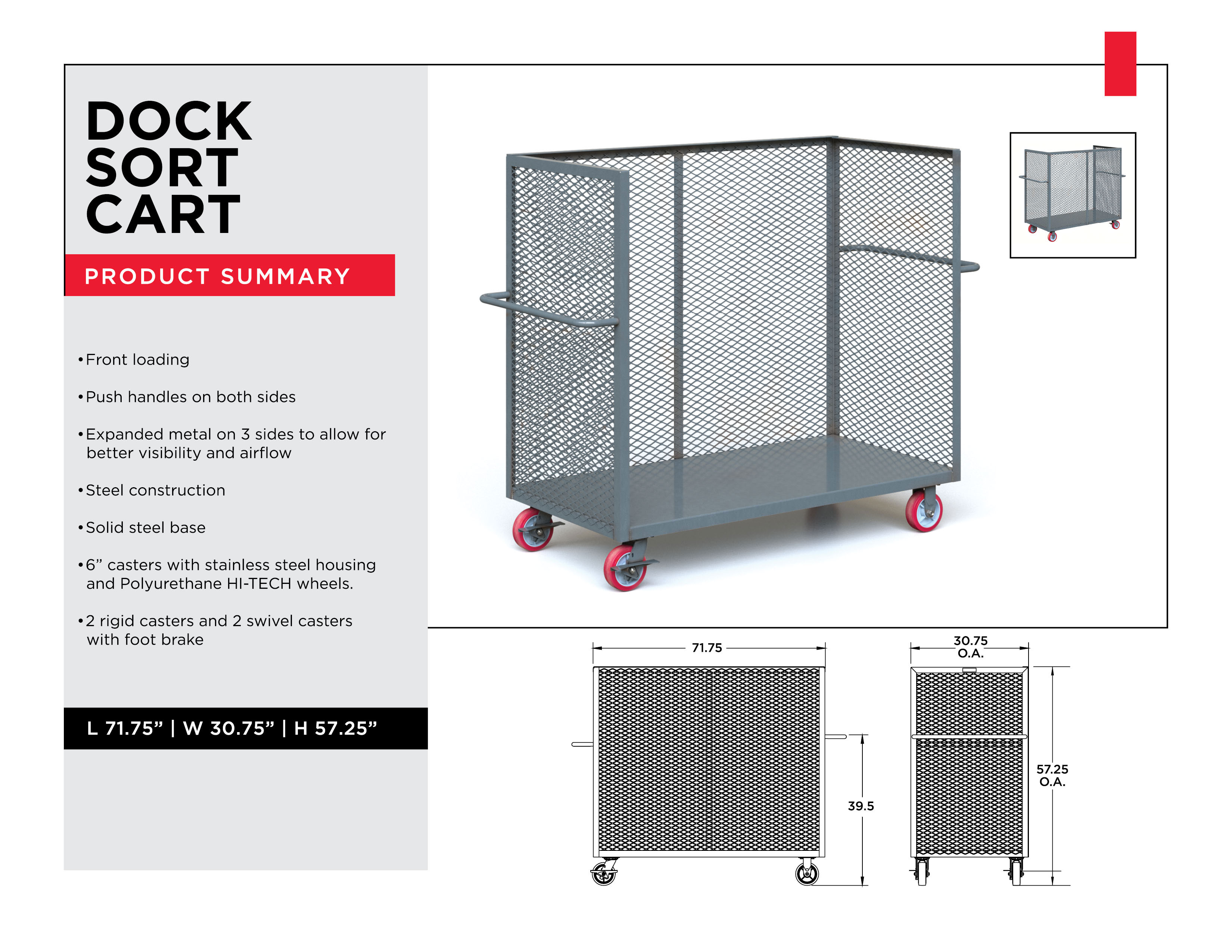 Industrial Sorting Carts - Dock Sorting Cart - Material Handling Solutions - Material Handling Equipment - Material Handling