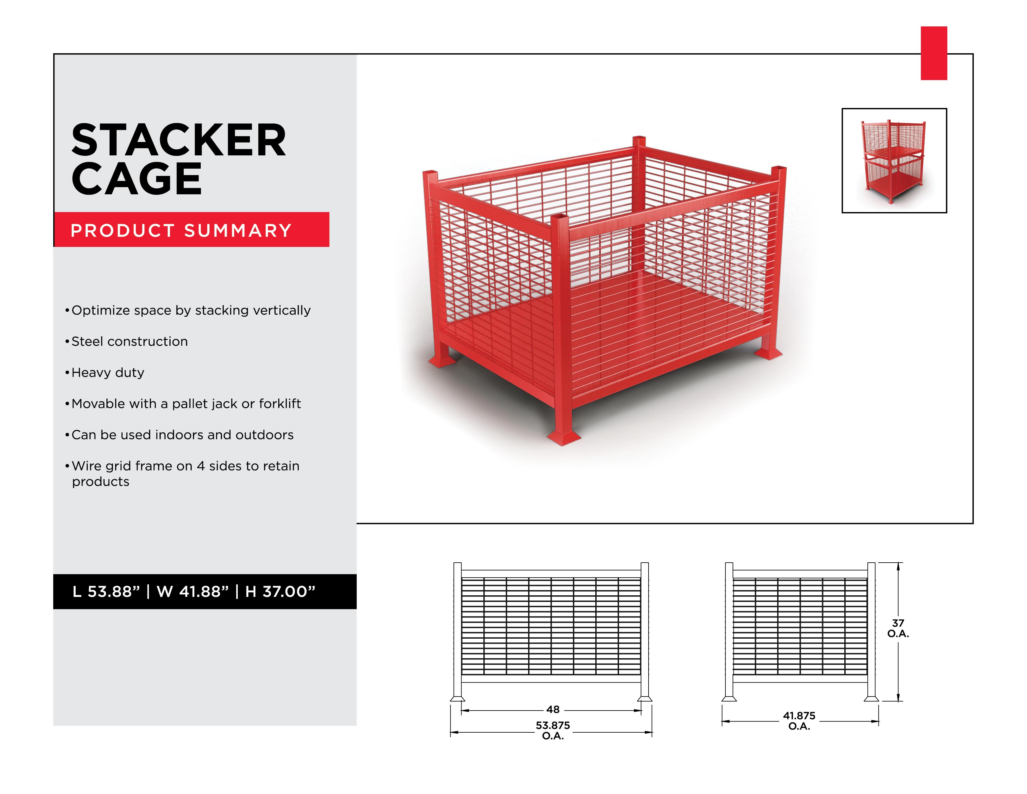 Stacker Cage - Vertical Warehouse Storage Solution - Material Handling Solutions - Material Handling Equipment - Material Handling