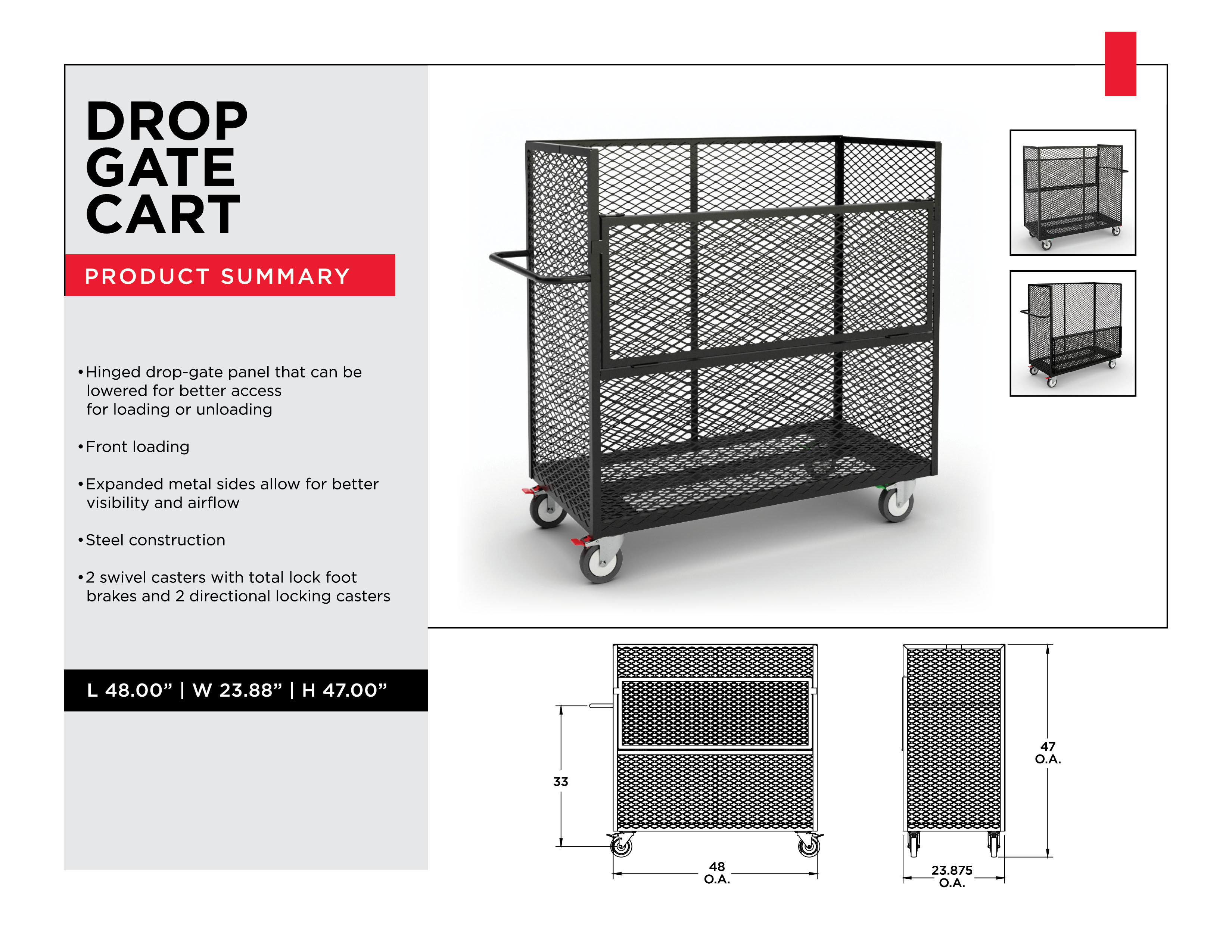 Industrial Sorting Carts - Drop Gate Cart - Material Handling Solutions - Material Handling Equipment - Material Handling