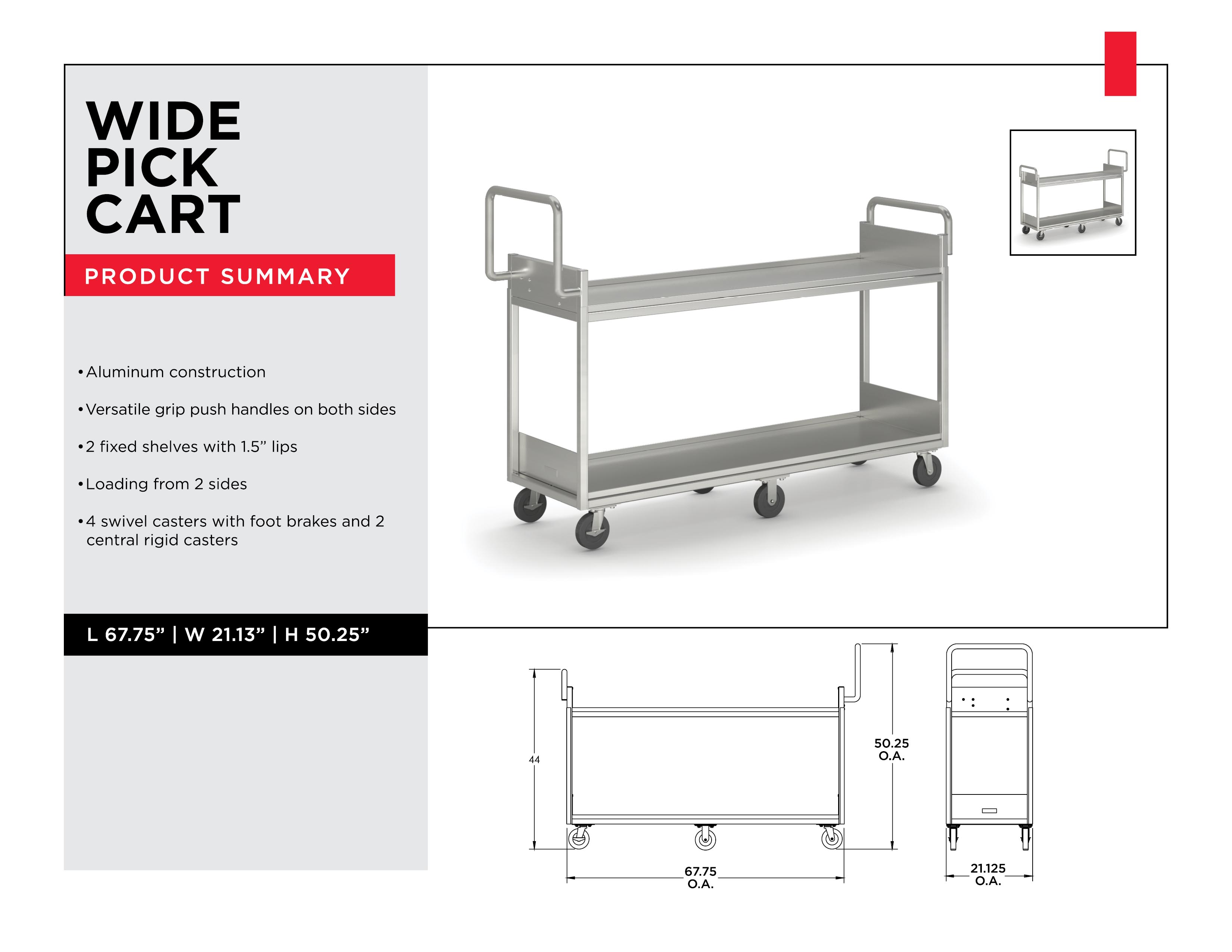 Retail Inventory Management - Wide Pick Cart - Material Handling Solutions - Material Handling Equipment - Material Handling