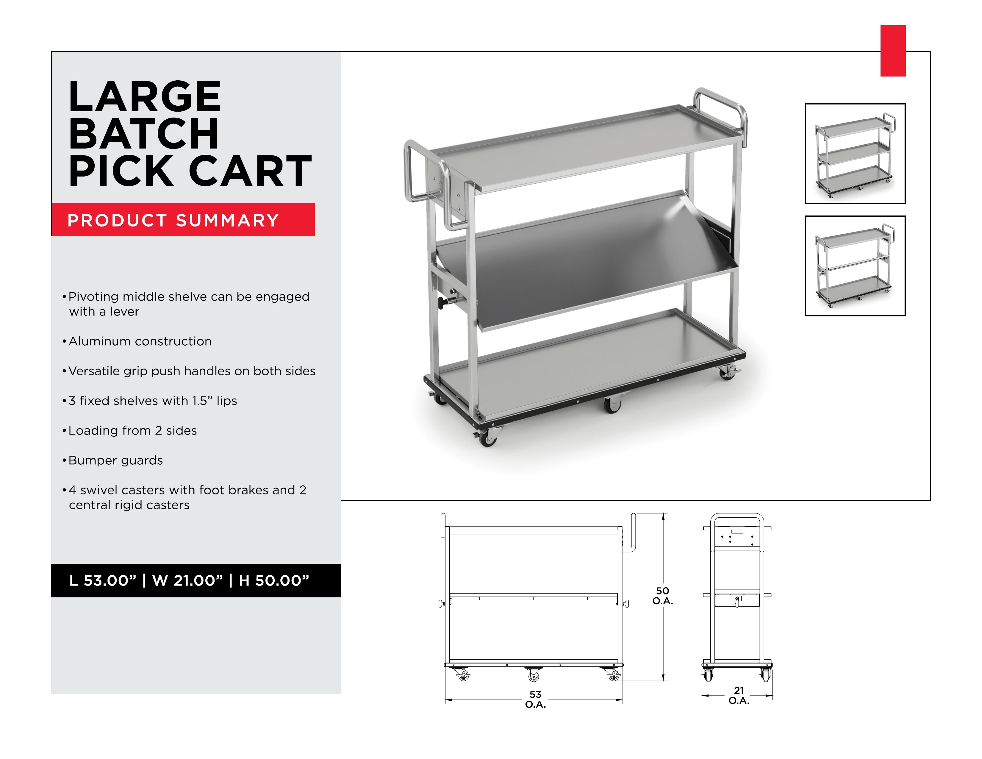 Retail Inventory Management - Large Batch Pick Cart - Material Handling Solutions - Material Handling Equipment - Material Handling