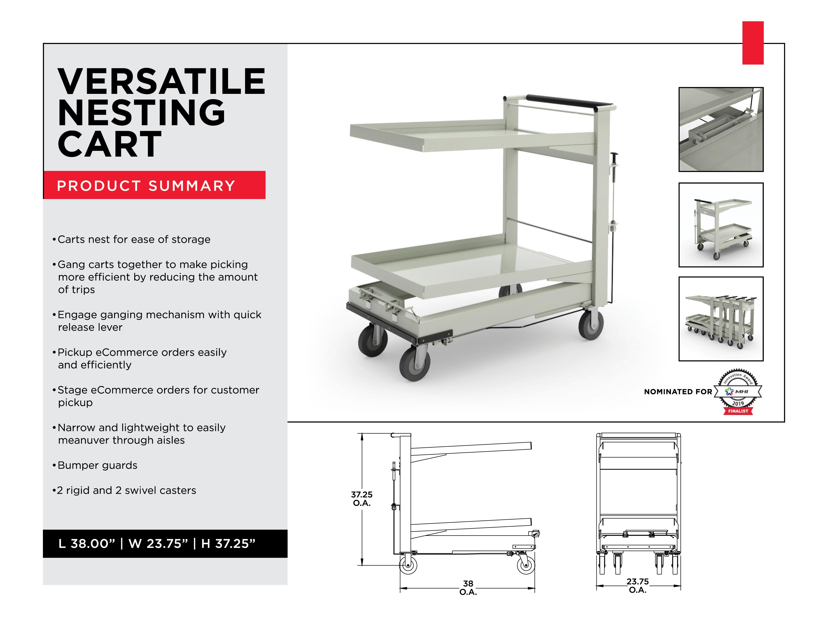 Retail Inventory Management - Versatile Nesting Cart - Material Handling Solutions - Material Handling Equipment - Material Handling