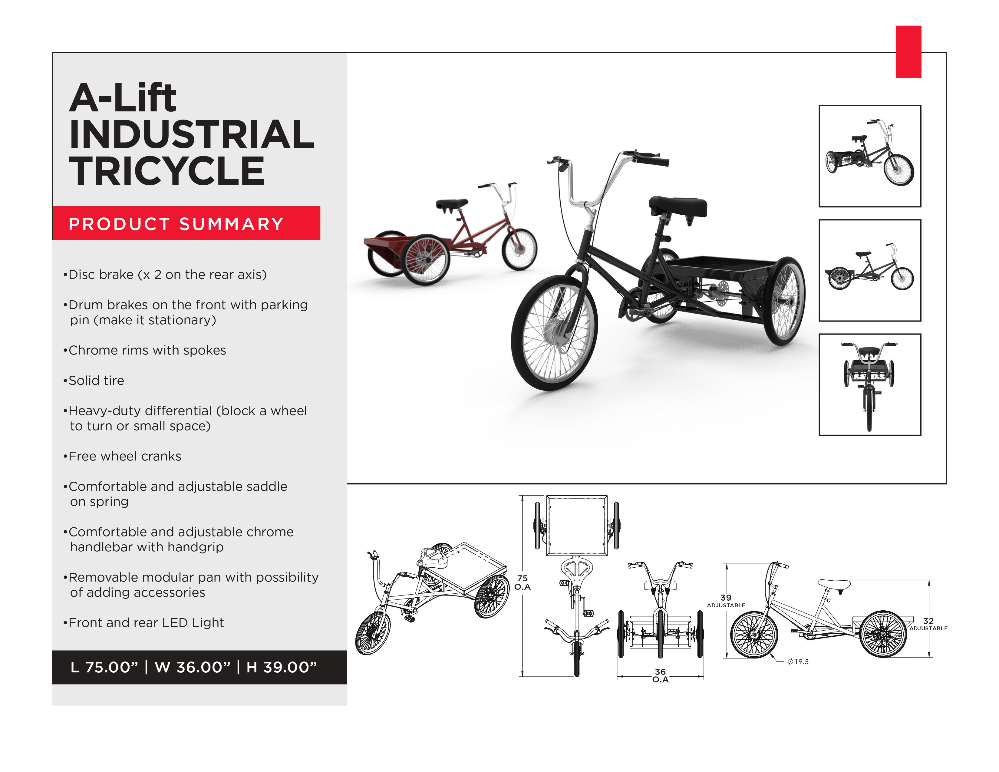 A-Lift Material Handling Tricycle for Warehouse