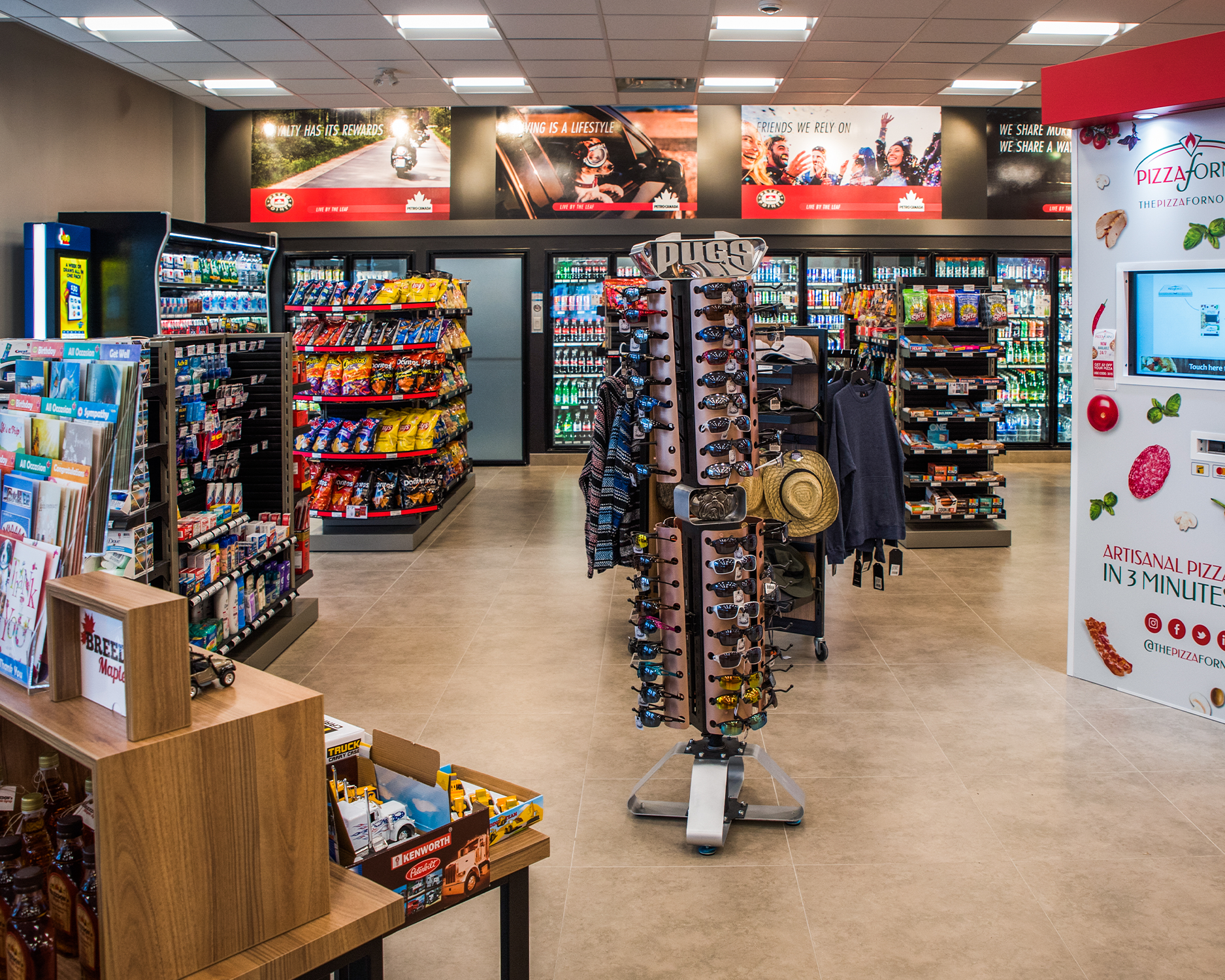 Custom C-Store Furniture Petro Canada C-Store Design - Custom Sunglasses Rack, Merchandising Displays
