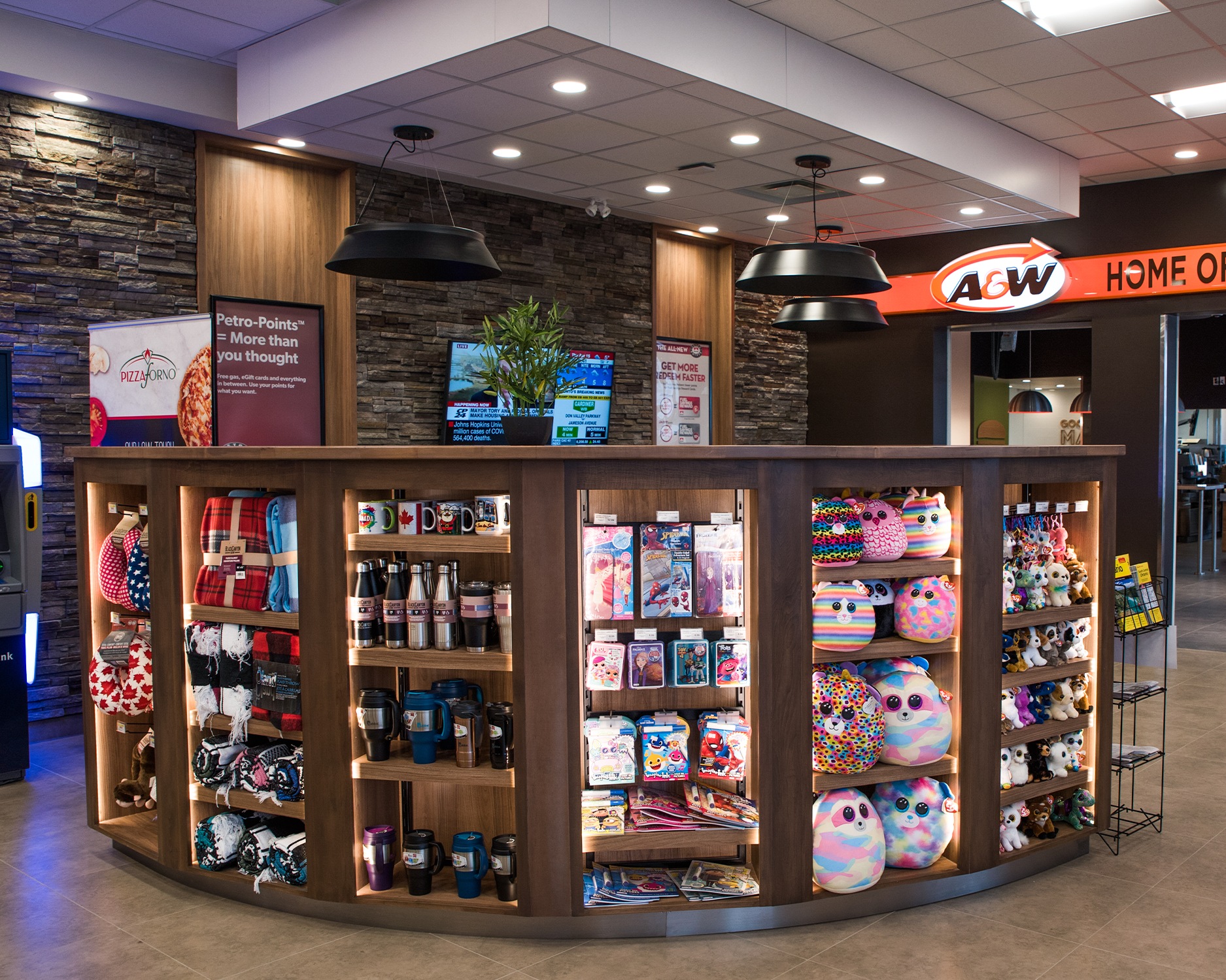 Custom C-Store Furniture Petro Canada C-Store Design - Counter Merchandising Display