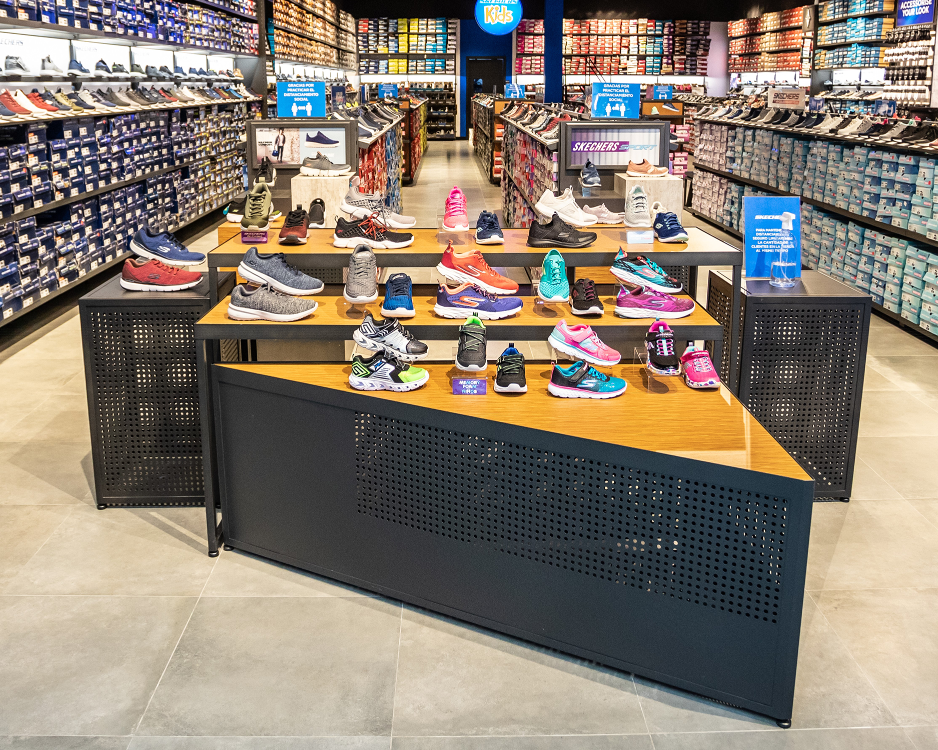 Custom Retail Furniture Skechers Store Design & Visual Merchandising - Shoe Display