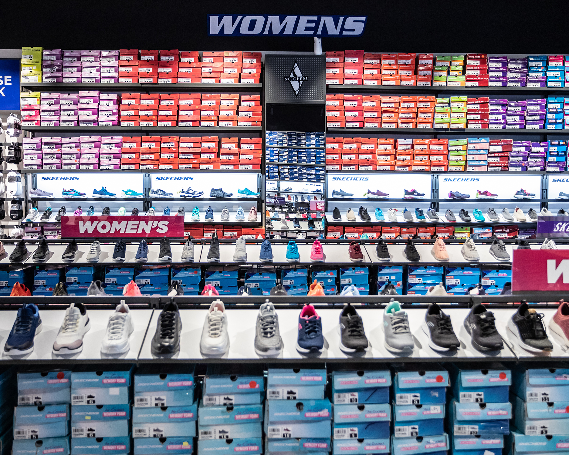 Custom Retail Furniture Skechers Store Design - Shoe Racks, Shoe Display