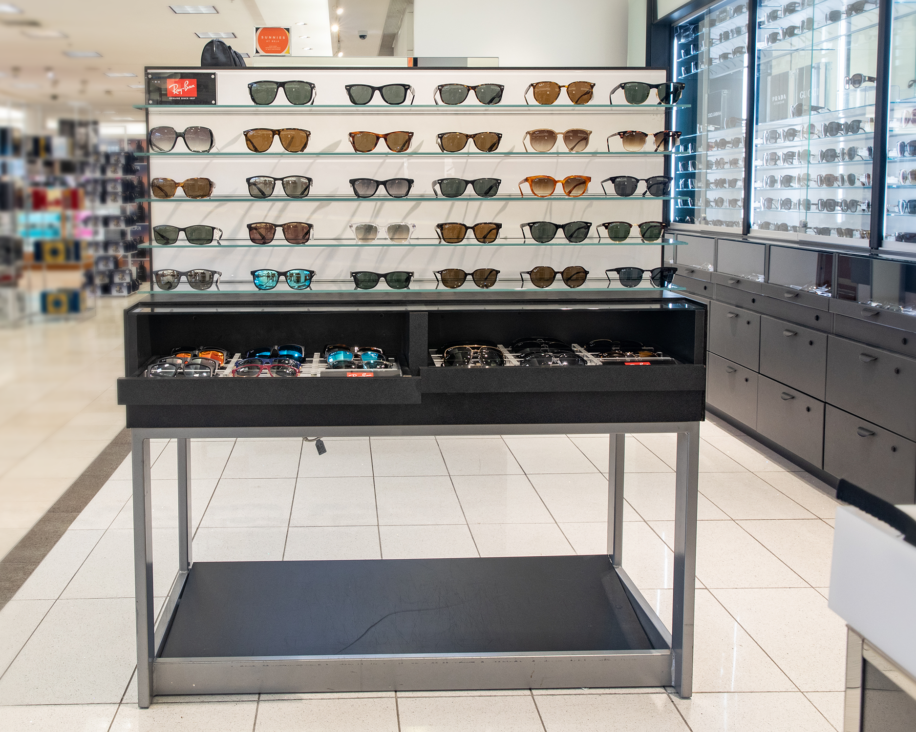 Belk Store Design - Sunglasses Gondola Displays