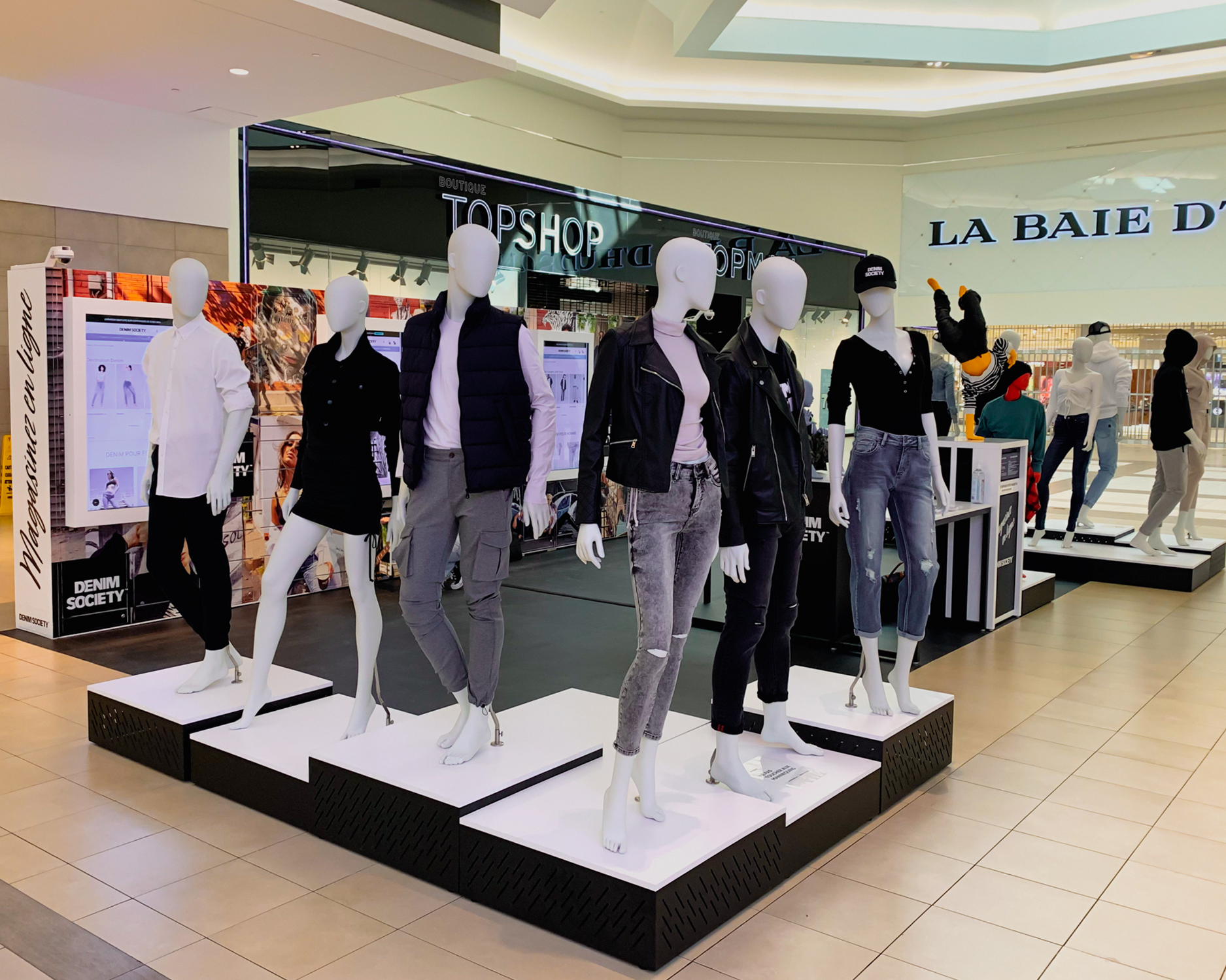 Denim Society + Addobox Smart Lockers - Unmanned Kiosk for Online Shopping Pick-up - Mannequins (left)