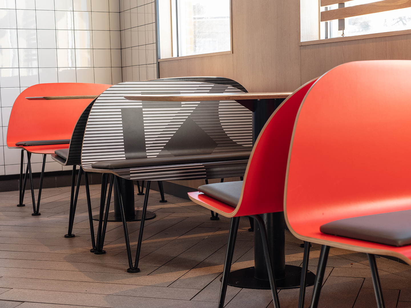 Custom Tables and Chairs - Restaurant Design - Custom Restaurant Furniture - McDonald's Geometry - Custom Fixtures - Custom Furniture