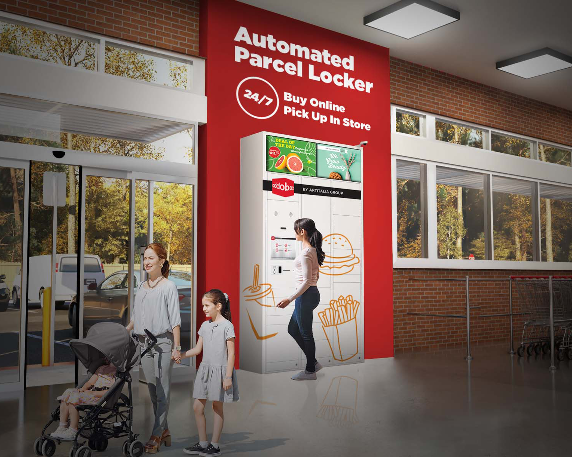 Addobox Smart Locker - Smart Solution for Grocery - Smart Locker - Produce Locker - Grocery Store