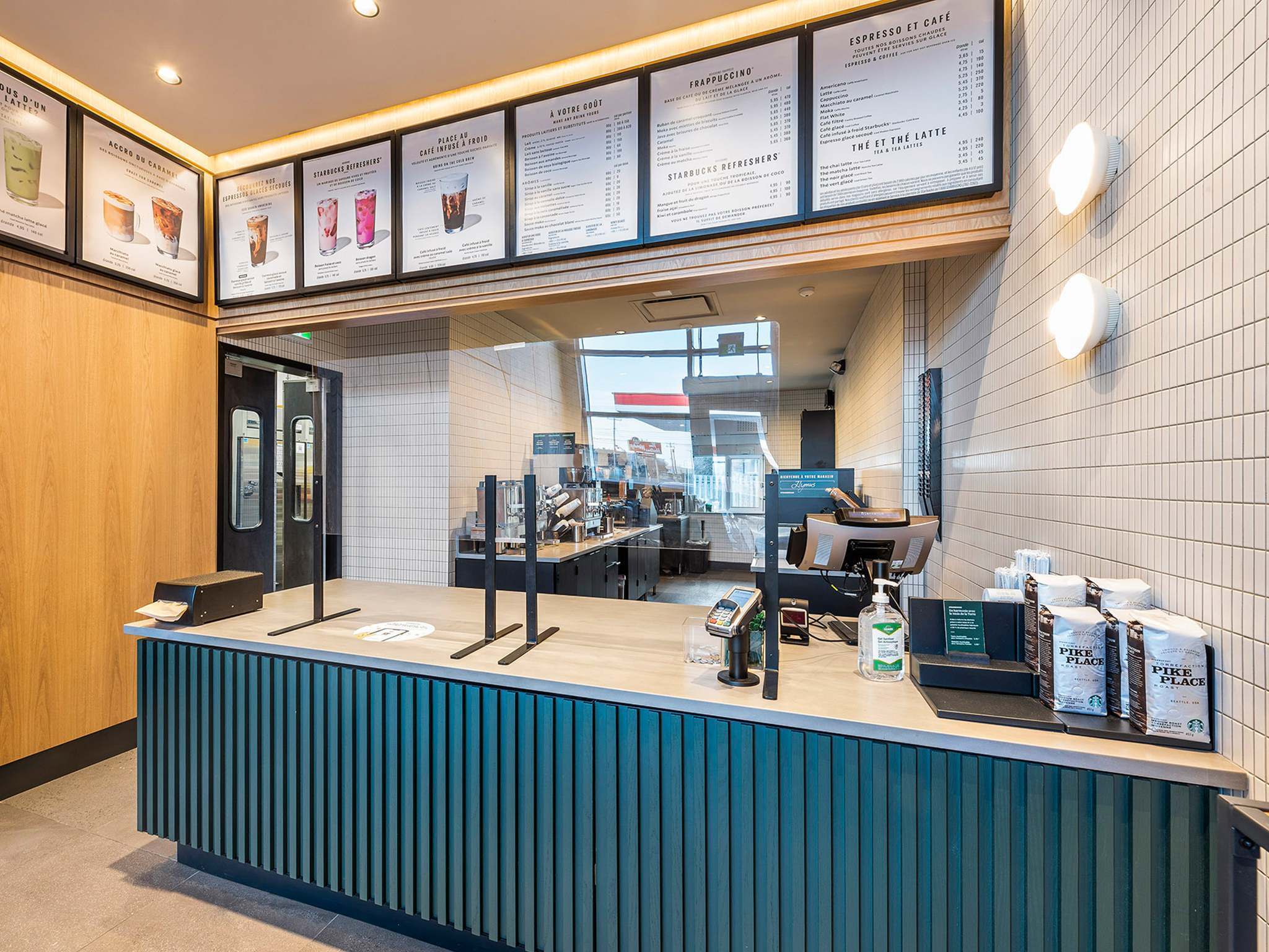 Restaurant Design Project - Coffee Shop Installation - Custom Restaurant Furniture - Starbucks - Custom Fixtures - Custom Furniture