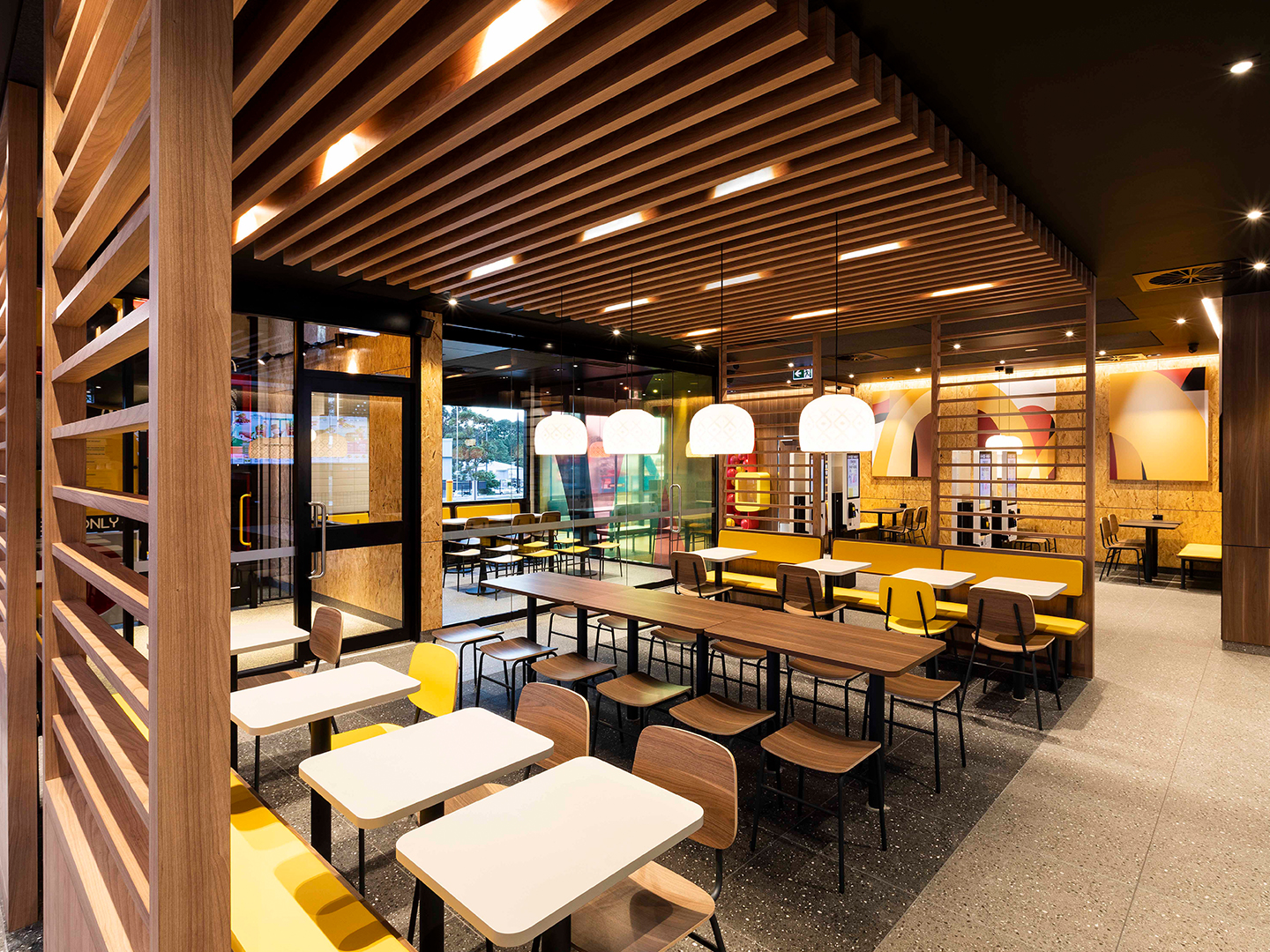 Restaurant Design - Custom Restaurant Furniture - McDonald's Touch of Archery - Custom Fixtures - Custom Furniture - Restaurant Industry