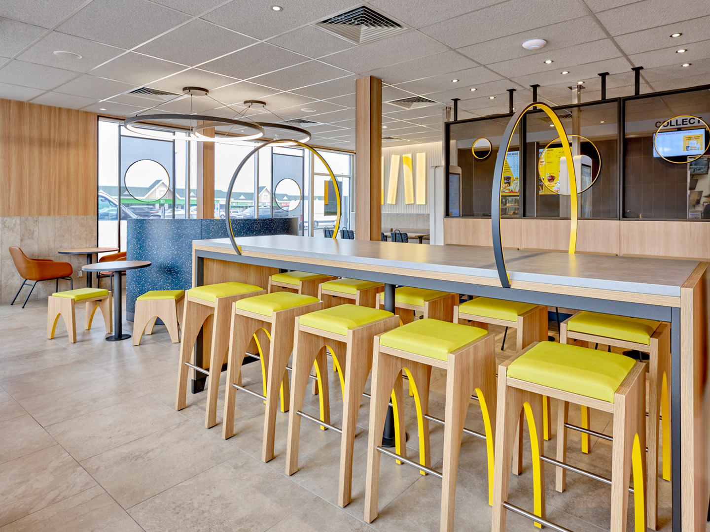 Restaurant Design - Custom Restaurant Furniture - McDonald's Luna - Custom Fixtures - Custom Furniture - Restaurant Industry