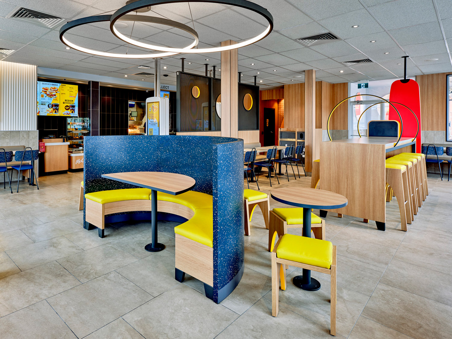 Restaurant Design - Custom Restaurant Furniture - McDonald's Luna - Custom Fixtures - Custom Furniture - Restaurant Industry